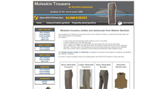 Desktop Screenshot of moleskin-trousers.co.uk